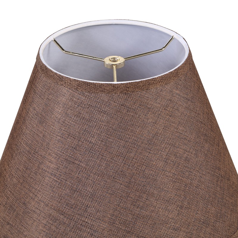 Aspen Creative 32089A, Hardback Empire Transitional Spider Shade, Dark Brown