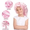 AWAYTR Long Toddler Silk Bonnet for Sleeping Elastic Satin Bonnets