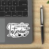 3Pcs High Functioning Introvert Humorous Quotes Vinyl Stickers Durable for