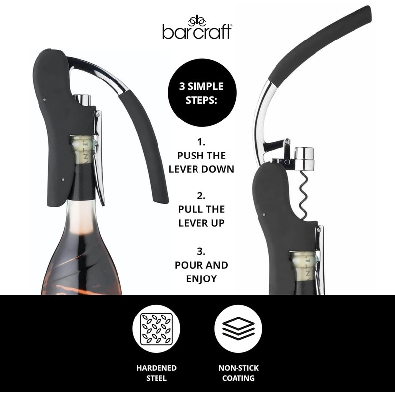 Kitchen Craft Bar Craft Lever-Arm Power Arc Corkscrew
