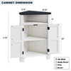 ACCOHOHO Corner Bathroom Cabinet, Farmhouse Small Corner Cabinet with Barn
