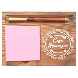 Case Manager Sticky Note Holder, Appreciation Gifts for Case Managers, Social Workers, Healthcare Workers, Office Desk Organizer for Retirement, Graduation, and Recognition EDP165