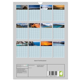 Island Familienplaner (Wandkalender 2026 DIN A4 hoch), CALVENDO Monatskalender