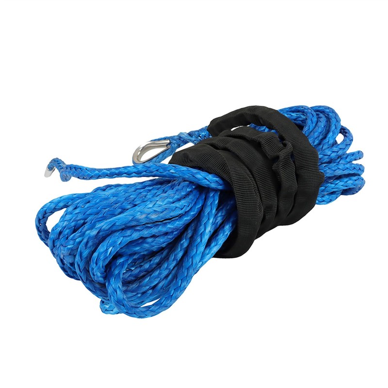 raseparter 5/16In x 50Ft 12000Lbs Blue Synthetic Winch Rope Cable