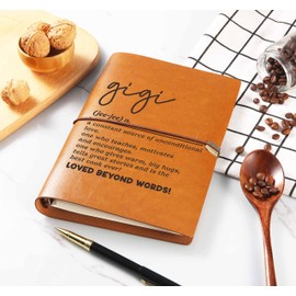 ZVMIS Gigi Definition Recipe Gift-Birthday Retirement Mothers Day Christmas Gifts for Nana-Grandma Gifts from Granddaughter Grandson-Removable Recipe Notebook-Blank Recipe Book-Binder Cookbook