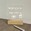 Desktop Luminous Memo Note Board Plug In LED Lamp Base