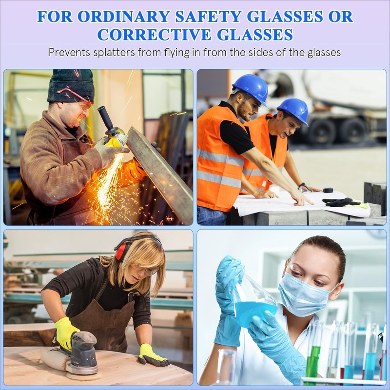2 Pairs Eye Glasses Side Shields for Glasses Safety, Slip