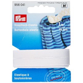 Prym Buttonhole Elastic, Polyester, White, 8 x 5 x 2 cm
