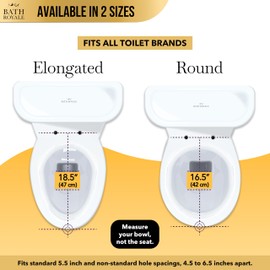 Bath Royale Toilet Seat Elongated with Cover BR501-02 Soft Close, Heavy Duty, Comfortable, Stain-Resistant and Easy to Keep Clean, Fits All Toilet Brands, Executive Series - Almond/Bone