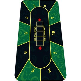 nuveti 70 x 35 Inch Texas Hold'em Poker Mat Portable Rubber Poker Table Top Water Waterproof, Noise Reduction Poker Table Top for Any Tabletop Game