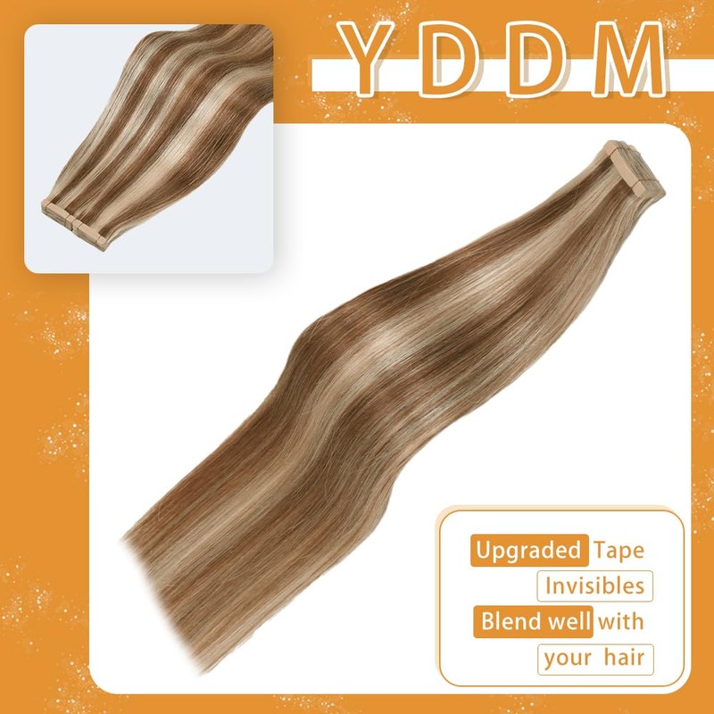 YDDM Cinta En Extensiones De Cabello Cabello Humano, Castaño Castaño