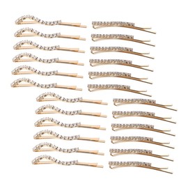 TOVINANNA 24pcs Rhinestone Bobby for Women Elegant Hair Clips for Occasions Metal Hair Barrettes for Weddings Parties and Daily Wear