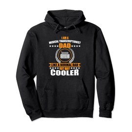 Medical Transcriptionist Dad Transcription Services Men Pullover Hoodie