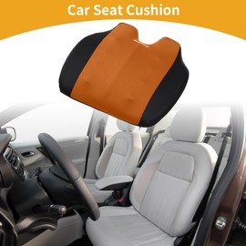 Partuto 1 Pc 43.5x38.5cm Universal Car Seat Cushion - for Car Travel Driving Seat Protection Pad Cover Anti-Slip - Memory Foam Orange