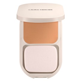 Laura Mercier Real Flawless Feather Matte Powder Foundation, 16 HR Fade-Proof Wear, Hydration & Shine Control, Weightless Face Powder Compact, Hyaluronic Acid Infused, 3W Butterscotch​