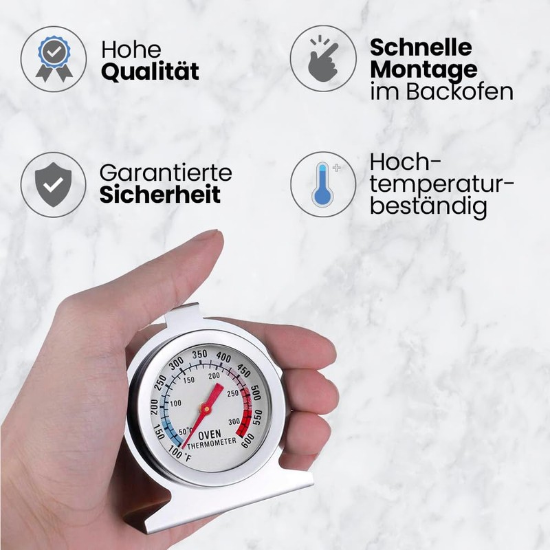 Anakel Home 300° Universal Oven Thermometer Stainless Steel Oven Temperature