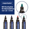 magnetoplan Board and Flipchart Marker PRO+, Pack of 4, All-Round