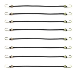 8Pcs Short Elastic Bungee Ropes Mini Bungee Straps Hooks Useful Lightweight Elastic Bungee Cords Travelling Camping Bungee Straps for Securing Tarps Luggage Tents