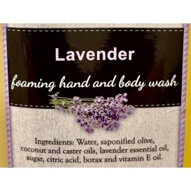 Garden Path Soap LAVENDER FOAMING HAND & BODY WASH - Gentle Calming Soap Cleanser