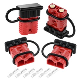 gohantee 175A Battery Quick Connector 2-4 Gauge, 12-36V Battery Quick Disconnect Wire Harness Plug Kit, Wire Connectors for Car Bike ATV Winches Lifts Motors More - 4Pcs, Red