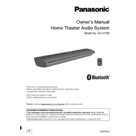 Manual Panasonic SA-HTB8 Home Theater System Owners Instruction Manual