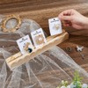 SUPERFINDINGS Card Display Stands With Slot Wood Scalloped Display Scalloped