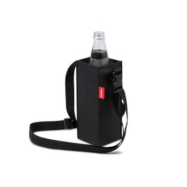 achilles Bottle Bag, Bottle Bag for Hanging, Bottle Carrying Strap, Shoulder Bag for Bottle, Shoulder Bag for Festival and Outdoor Activities, 9 x 9 x 22 cm (Black)