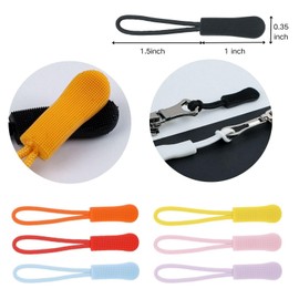 Sucrain 50 Pieces Zipper Pulls,25 Colors Zipper Tags Strong Nylon Cord Zippers Pull Replacement for Backpacks,Luggage,Jackets,Handbags,Sweatshirt,Purses