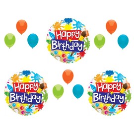 ART PAINTING Birthday Balloons Decoration Supplies Party Brush splatter Artist