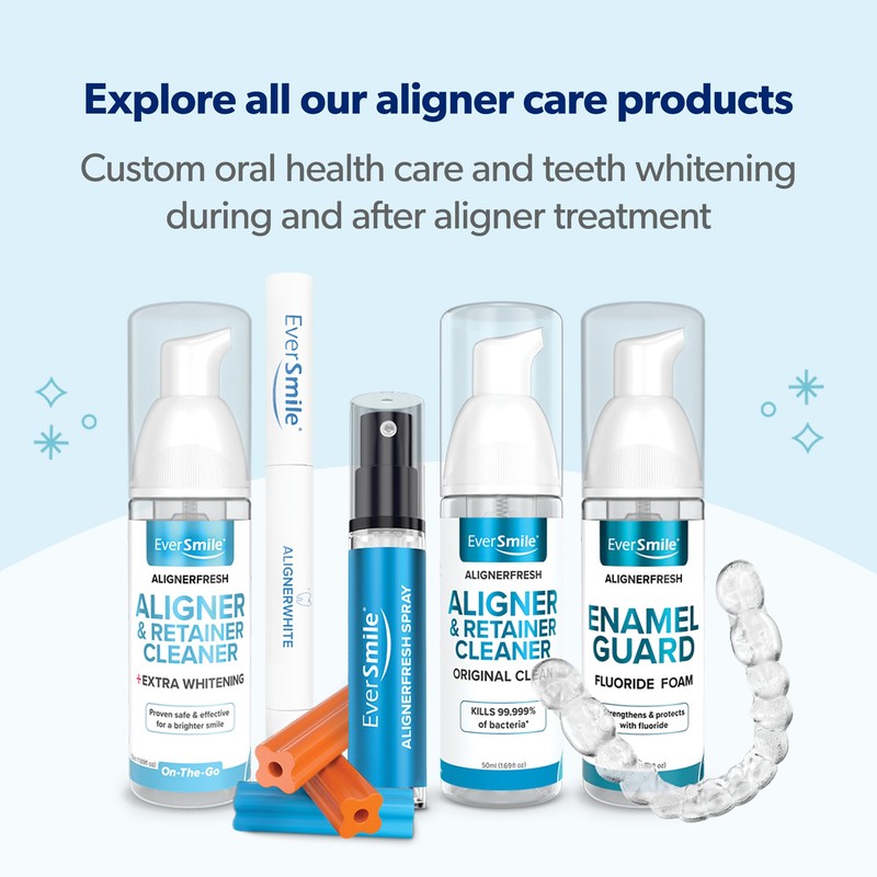 EverSmile AlignerFresh Extra Whitening Foam – Cleaner Compatible with All