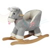 Rock My Baby Rocking Gray Horse with Chair, Plush Stuffed