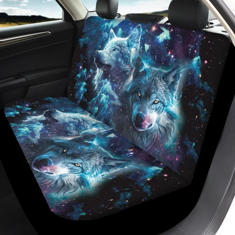 Jeiento Galaxy Wolf Universal Seat Covers Set of 4 -