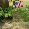 YK Decor Patriotic Garden Stake Rustic Metal American Glory Flag