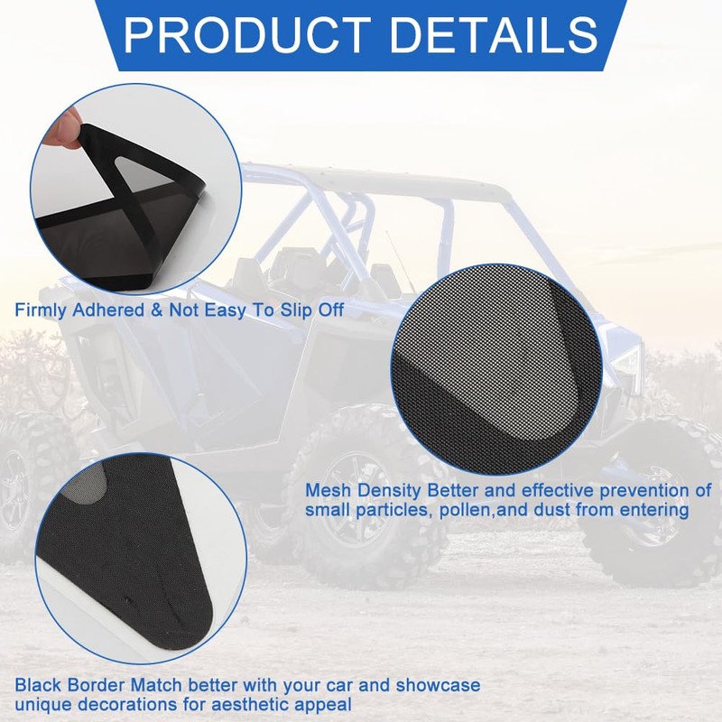 WIKIBB Air Vent Cover Intake Screen for Polaris RZR PRO