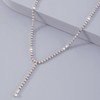 Zeshimb Boho Crystal Choker Necklace Silver Rhinestone Pendent Necklace Crystal