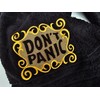 Don't Panic Black Bath Towel, Towel Day Towel, 25th May