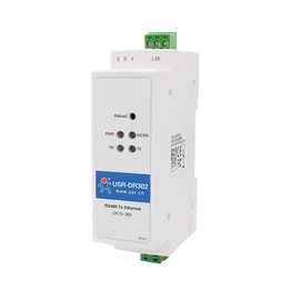USR -DR302 Modbus RS485 de carril DIN Puerto Series a convertidor Ethernet Transmission bidireccional Transparent Between RS485 and RJ45