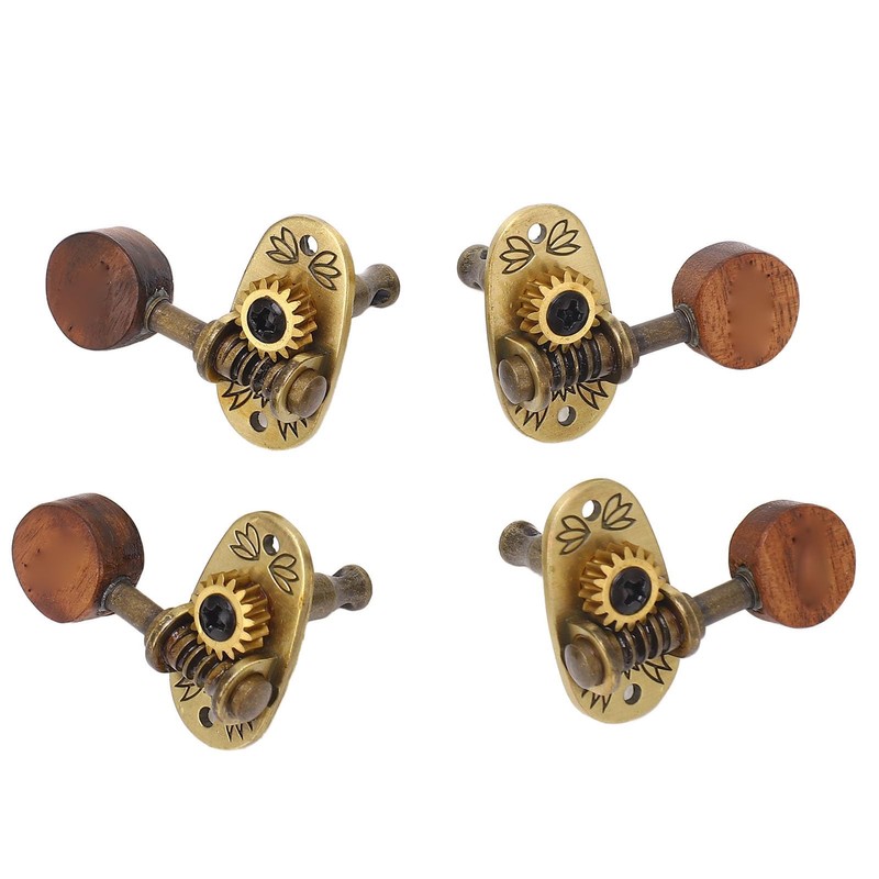 2R2L Ukulele Tuning Peg Metal Rosewood Machine Head Tuners for