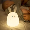 LEDHOLYT Night Light for Kids,Cute Silicone Nursery Bunny Lamp for