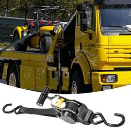 Retractable Ratchet Tie-Down Straps, Cargo Mall Retractable Ratchet Strap, Heavy Duty Automotive Webbing Supplies for Motorcycles Cargo Trailer ATVs
