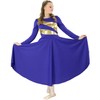 Danzcue Girls Metallic Worship Dance Dress, Metallic Bicolor Full Length