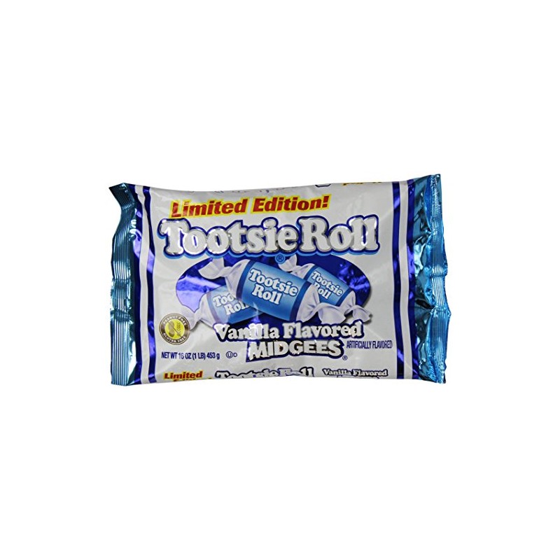 Vanilla Tootsie Roll Midgees Limited Edition 16 Oz (2 Pack)
