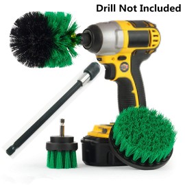 All Purpose Drill Brush with 6 Inch Extender Bathroom Surfaces Shower, Tub, and Tile Power Scrubber Brush Cleaning Kit