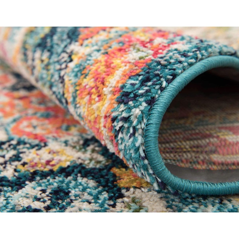 Unique Loom Penrose Collection Area Rug - Alexis (8'Square, Blue/