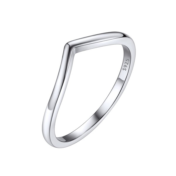 Bestyle Women's 925 Silver Ring Size J to Z, Sterling