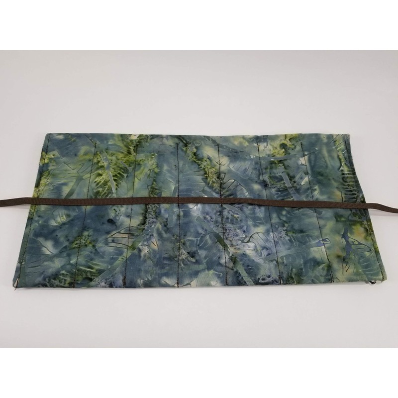 Blue & Green Batik Straight Edge Razor Storage