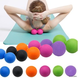 Massage Ball Peanut Massage Ball Lacrosse Ball Foot acupressure double (orange) 10ea