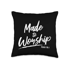 Christian Worship Leader Faith & Praise Psalm Verse Gift Throw Pillow