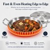 Yeksum 16 Inch Stainless Steel Paella Pan,18/10 Large Skillet，Frying Pan