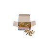 Charles Leonard Fasteners, Round Head, Brass Plated, 1/2 Inch Shank,